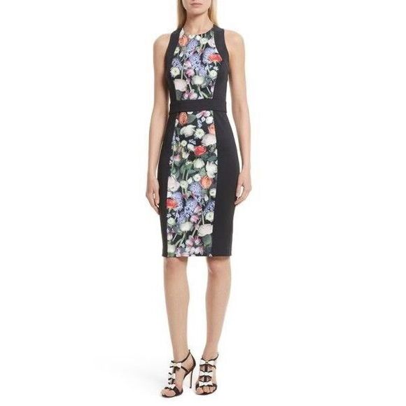 Ted Baker Akva Kensington Buckle floral bodycon dress Size 4 - Picture 9 of 10